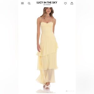 Lucy In The Sky yellow long maxi dress